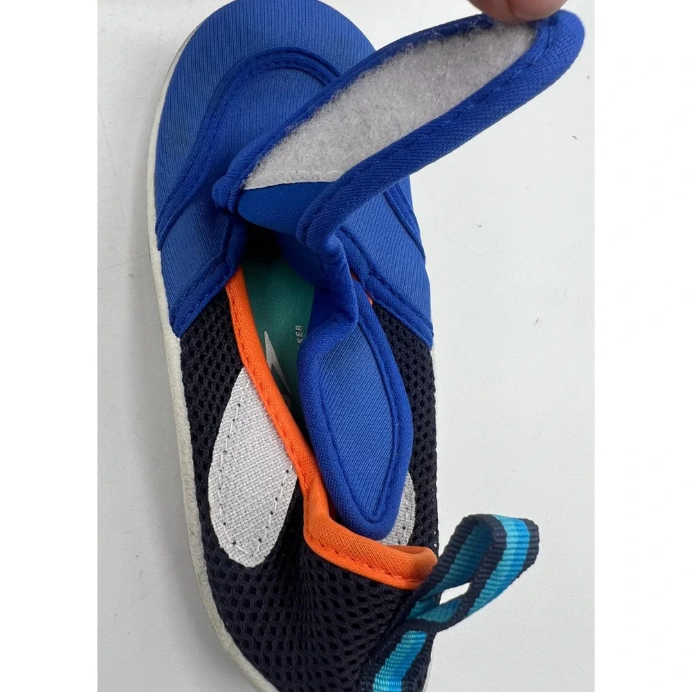Speedo Kids Water Shoes Size L 9 10 Blue Slip On Swim Pool Beach Aqua Sneakers